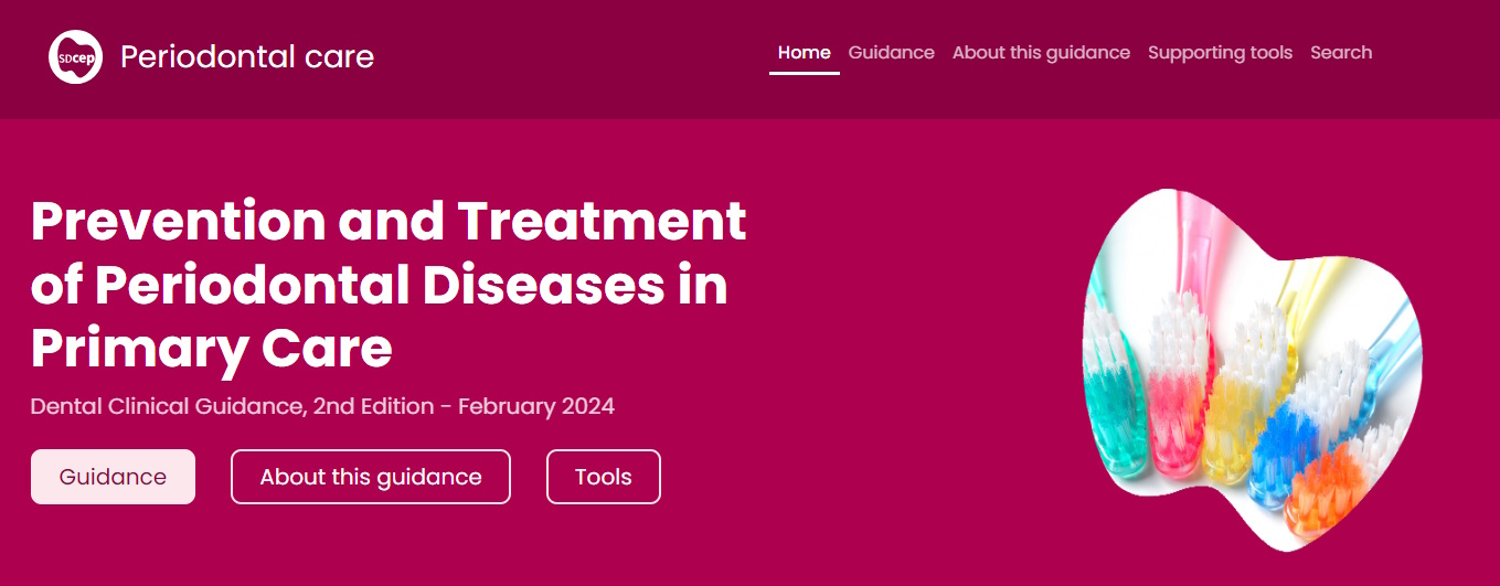 Image showing the Periodontal Care website homepage